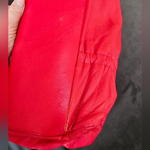 Italian Red Leather Handbag from Carla Mancini - Picture 7 of 9